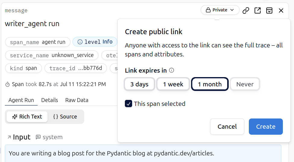 Private button